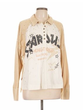 Pilcro by Anthropologie Graphic Henley Pullover - Star Motif